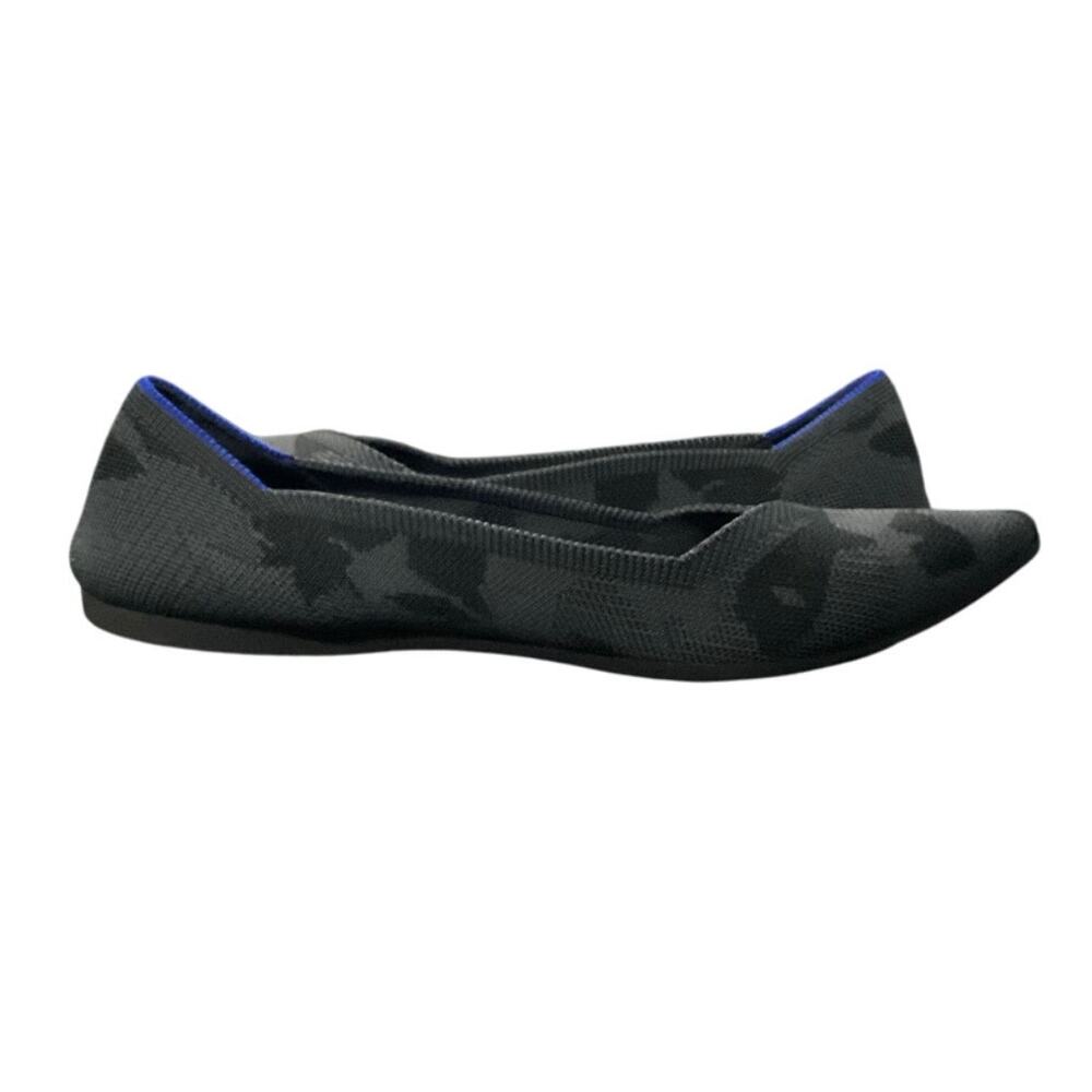 Rothy’s The Point Flats Camo Black Gray Knit Washable Women’s 8.5 - Picture 4 of 7